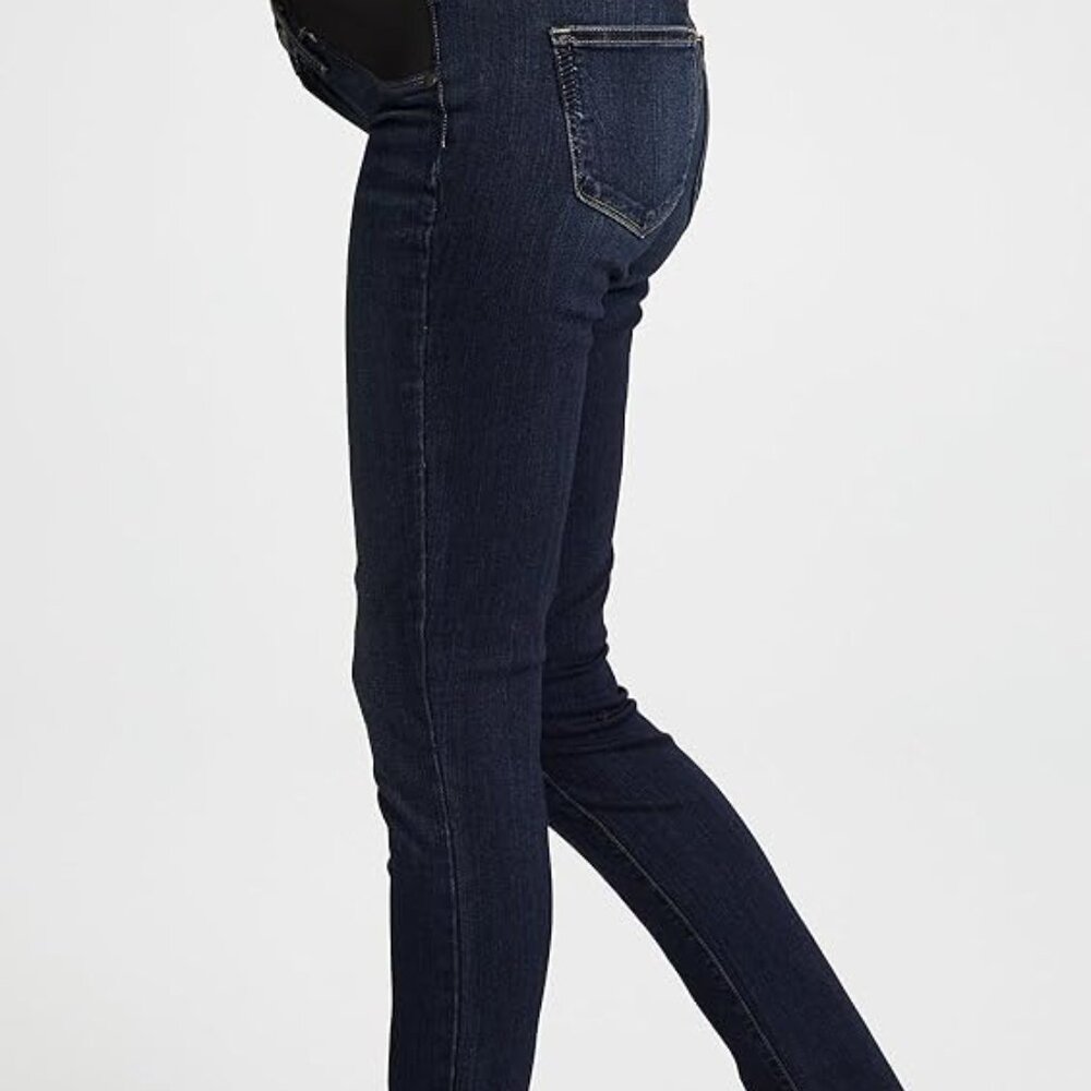 Maternity Paige Transcend Verdugo Ultra Skinny Maternity Jeans- Black- (29)-New